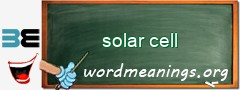 WordMeaning blackboard for solar cell
